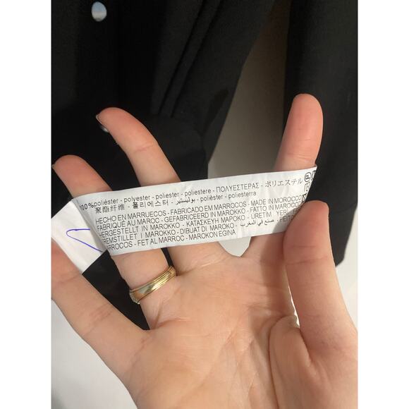 Zara button down dress women’s L black long sleeve minimalist career utility - Picture 6 of 6